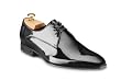 Floris van Bommel Plain Derby, schwarz, Lackleder