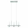 Eglo  86304A Renna-1, Nickel/Frosted, 3-Light Opal Pendant Light Fixture