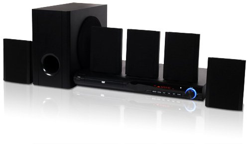 Electrohome ELE-HTB920E 5.1 Channel Surround Sound Home Theater Speaker System with HD 1080p Upconverting DVD Player & AM/FM Digital Radio