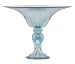  Clear Recycled Art Glass Compote 16\