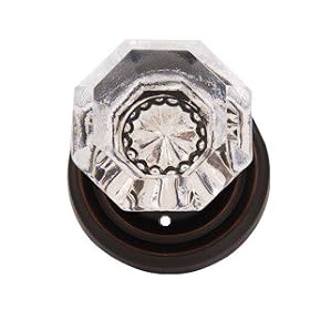 Old Town Glass Privacy Doorknob Set by 