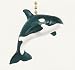 Ocean Orca Killer Whale ceiling Fan Pull Chain