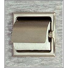 Recessed Toilet Tissue Holder with Lid - Satin Nickel
