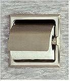 Recessed Toilet Tissue Holder with Lid - Satin Nickel