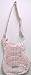 Pink / White Polka Dot Guitar Purse Sling Messenger Bag