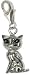 Chrysalis Charm Silver Plated Cat
