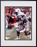 Earl Campbell Running with Ball Double Matted 8 X 10 Photograph in Black Anodized Aluminum Frame