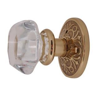 Old Town Glass Privacy Doorknob Set Brass by Emtek
