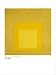 Yellow Climate (homage To Squa By Josef Albers Framed With Black Decor Wood Frame 1.25 Inch Width, 3/4 Inch Depth