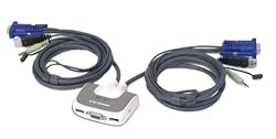 IOGEAR 2-Port MiniView Micro USB PLUS KVM Switch with Audio and Cables GCS632U