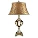 Dale Tiffany PT10016 Victorian Table Lamp, Dark Antique Brass and Fabric Shade
