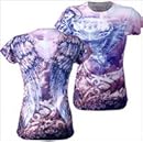 Hot Leathers Angel Wings Ladies Sublimation T-Shirt (Multi, X-Large)
