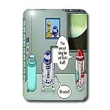 Londons Times Star Wars and Star Trek Cartoons - R2D2 Brings Girl Home To Mom - Light Switch Covers - single toggle switch