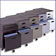 Mobile File Cabinet In Black/Crinkle Finish By Studio RTA Furniture