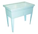 Crane Plumbing FLTD11 Molded-Stone Double-Bowl Laundry Tub, White
