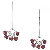 Cultured Freshwater Dyed Pearl Sterling Silver Threader Earrings