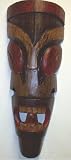 Pacific Island Tribal Art Wooden Wall Mask Tiki