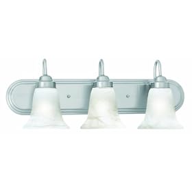 Thomas Lighting Pl7583-78L Homestead Transitionally Styled Energy-Star Certified Three-Light Bath Fixture, Brushed Nickel