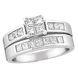 14kt. White Gold, 1/2 ct. tw. Diamond Wedding Set