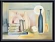 Art Poster Metal Framed Print - Still Life, Books & Bottles - Artist: Heinz Voss- Poster Size: 11 X 15