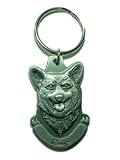 Pewter Corgi Key Chain Ring Made in the USA