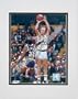 Larry Bird and Magic Johnson, (Shooting) Double Matted 8" X 10" Photograph (Unframed)