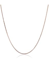 14k Italian Rose Gold Wheat 0.8mm Chain Necklace, 16"