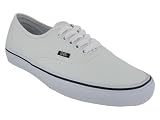 Vans Unisex's VANS AUTHENTIC SKATE SHOES 7.5 ((ITALIAN LEATHER) TRUE WHITE)