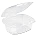 Genpak AD12 Clear Hinged Deli Container, Plastic, 12 oz, 5-3/8 x 4-1/2 x 2-1/2 (Case of 200)