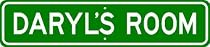 DARYL ROOM SIGN - Personalized Gift Boy or Girl, Aluminum