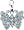 Butterfly, 14K White Gold Diamond Charm