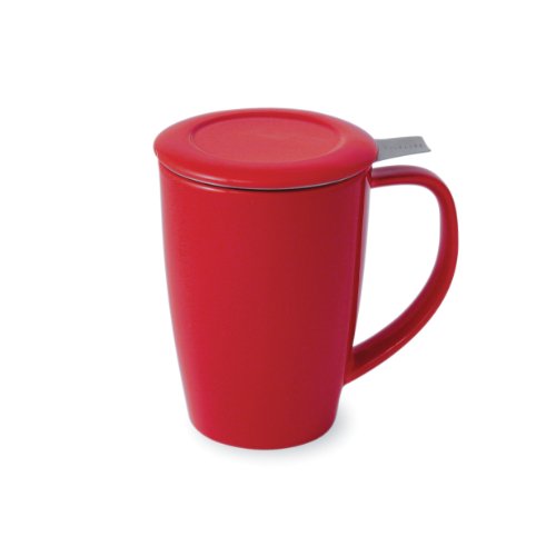 Check Out This FORLIFE Tall 15-Ounce Tea Mug with Infuser and Lid and Lid, Red
