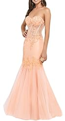 Strapless  Lace Polyester/Tulle Sweetheart Mermaid Evening Dress/Homecoming Dress/Prom Dress/Party Dress  With Rhinestones