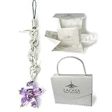 Flower WMP-NSF Tanzanite Mobile Phone Case MP3 Player Charm with Original Swarovski Crystals