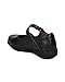 Leatherette Floral Decor Velcro Strap School Uniform Sandal (Toddler/Little Girl/Big Girl) BC75 - Black