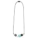 Stylish Baby Teething Necklace for Mom and Safe for Baby - BPA-Free and FDA-Approved - 'Nathan' (Teal Black) - My Baby Chews