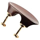 Flat Flesch 3/4 - 4/4 Violin Chinrest - Rosewood with Gold-Plated Hill Bracket