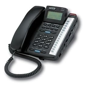 Cortelco Colleague Enhanced 2220 - Corded phone w/ call waiting caller ID - 2-line operation - black