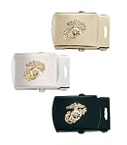 4407 WEB BELT BUCKLES WITH USMC EMBLEM GLOBE & ANCHOR