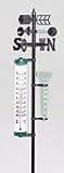 Brema 140590 Gartenthermometer mit Wetterfahne und Regenmesser