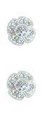 JHB International Inc Shiny Flower Rhinestone Glass Button - 1 2-Inch 2-Per Card