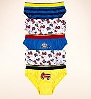 5 Pack Younger Boys Pure Cotton Assorted Transport Slips
