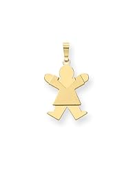 14k Yellow Gold Girl Charm