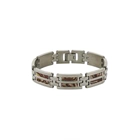 Men's Stainless Steel & Paua Shell Bracelet, 7.5
