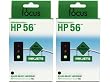 Remanufactured HP 56 (C6656A) Black Ink Cartridges -Pack of 2 -OfficeJet 2110, 4110, 4110v, 4215, 4219, 4255 Brand