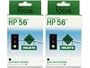 Remanufactured HP 56 (C6656A) Black Ink Cartridges -Pack of 2 -OfficeJet 2110, 4110, 4110v, 4215, 4219, 4255 Brand