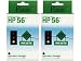 Remanufactured HP 56 (C6656A) Black Ink Cartridges -Pack of 2 -OfficeJet 2110, 4110, 4110v, 4215, 4219, 4255 Brand