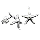 E589--Starfish Stud Earrings--Hawaiian Silver Jewelry