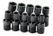 Sk Hand Tools 33351 10-piece 3/8-inch Drive 6 Point Swivel Metric High Visibility Impact Socket Set