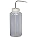 Vestil BTL-WW-32 Wide Mouth Low Density Polyethylene (LDPE) Round Squeeze Wash Bottle with Wide Neck and Clear Cap, 32 oz Capacity, Translucent